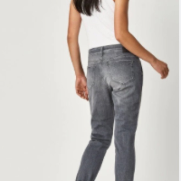 Mavi Ada Boyfriend Grey Tribecca Distressed Jeans - Picture 2 of 9